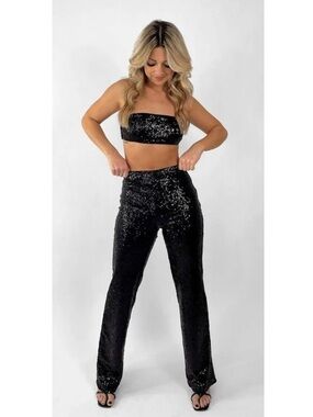 Black sequin set